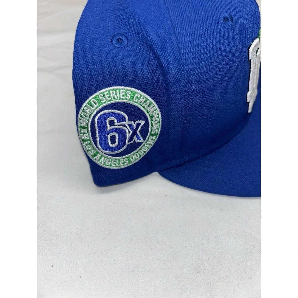 LA Dodgers Palm Trees,‎ New Era 59Fifty Fitted 6X World Series Patch, Size 7 3/4